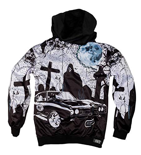 Halle 15 Clothes Kapuzenpullover Muscle Death Car - H15 Allover Hoodie