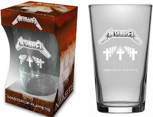 Metallica Glas Master Of Puppets Bierglas Longdrink Glas XL Trinkglas Pint Glass