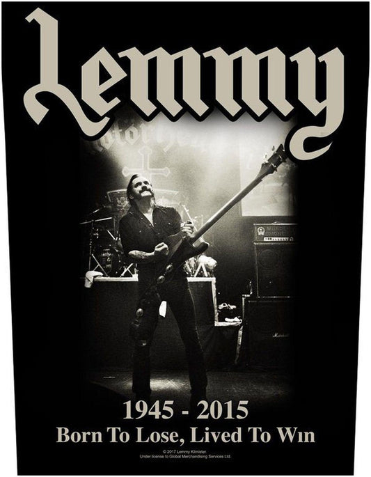 Lemmy - Born To Lose - Rückenaufnäher Motörhead - Backpatch - BP1060