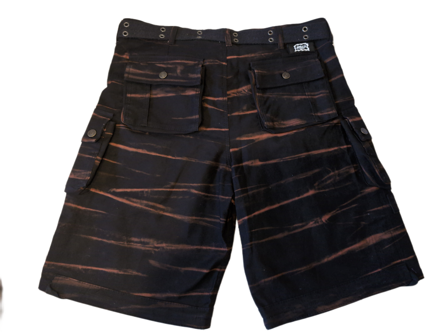 Cargo Shorts Orange Stripe Halle15 Clothes