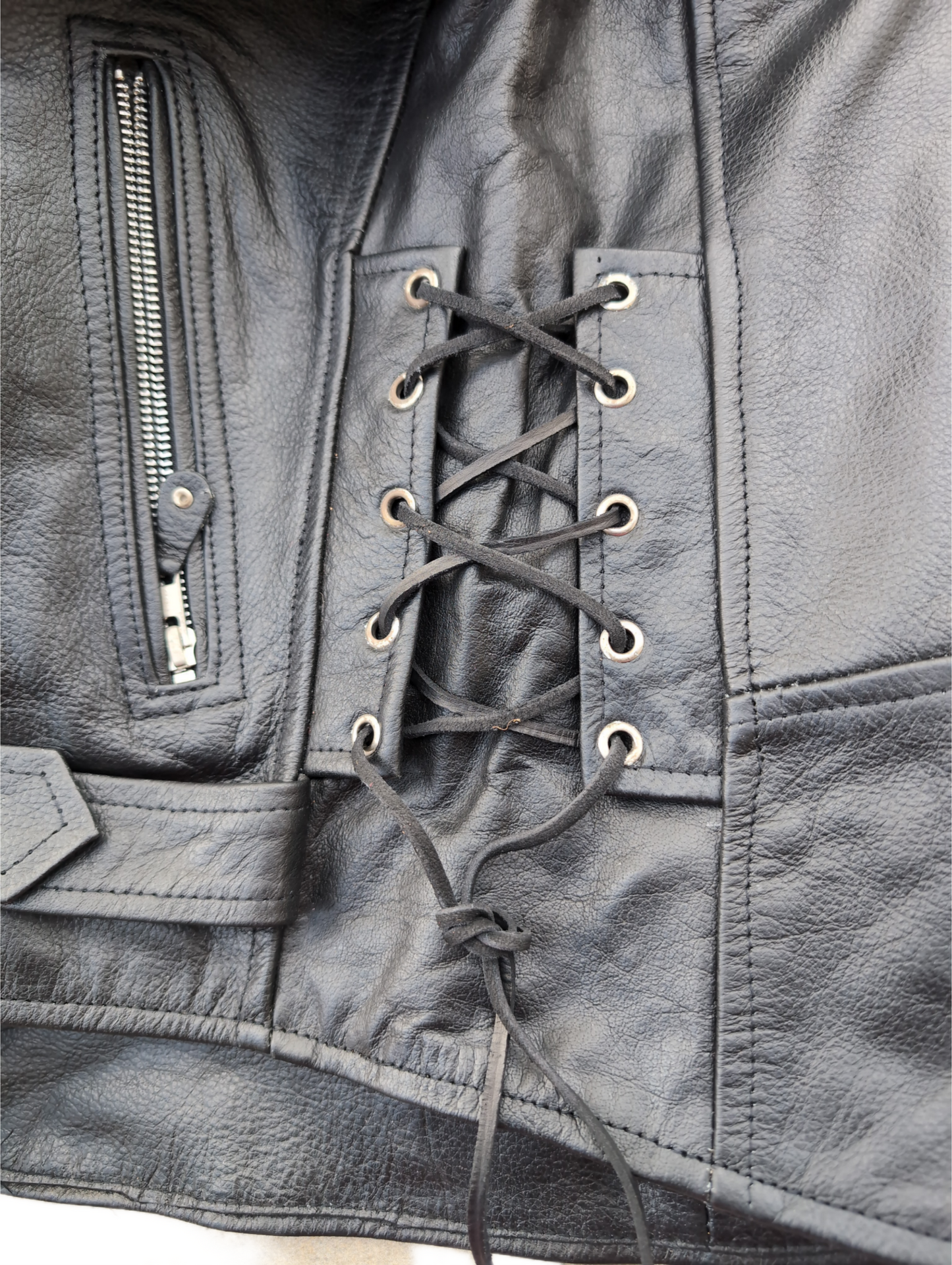 Brando Lederjacke mit Schnürung Halle15 Clothes