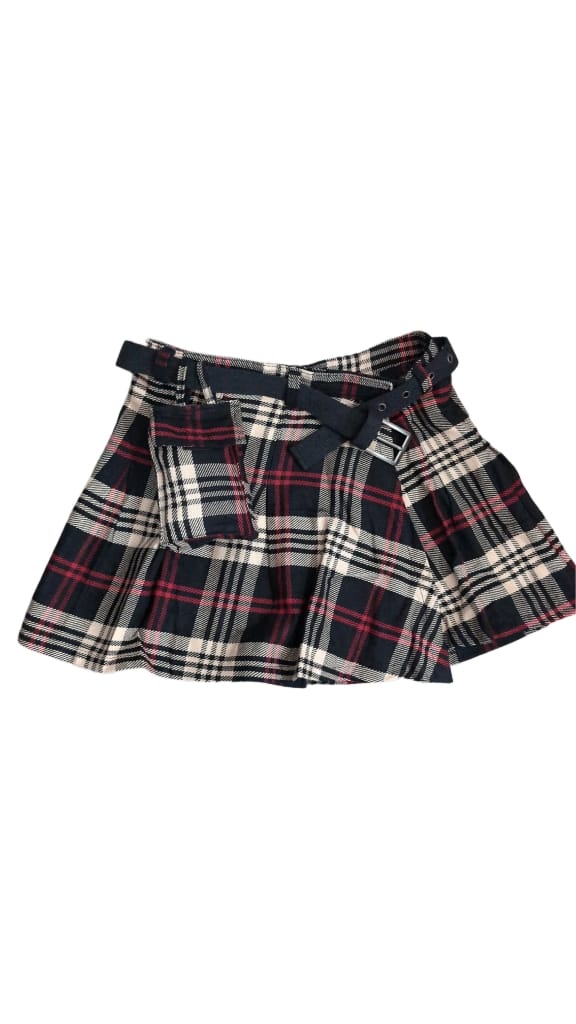 Ladies Kilt Biscuit/Black Halle15 Clothes