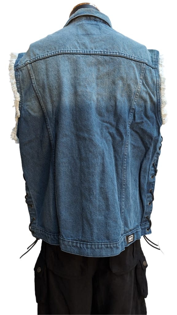 Kute Blau Fransen Schnürung Halle15 Clothes