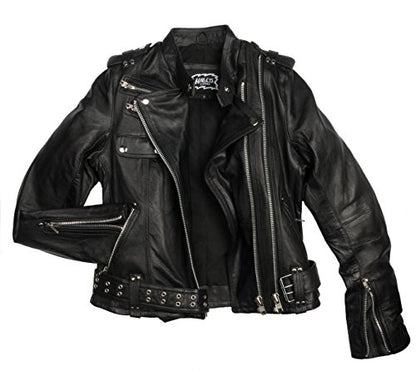 Halle 15 Clothes Damen Lederjacke Rockers Echtleder von H15 Merch !!