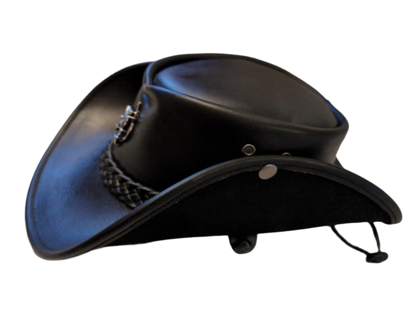 H15 Cowboyhut  - Lemmy Style -  Lederhut aus hochwertigem Rinderleder