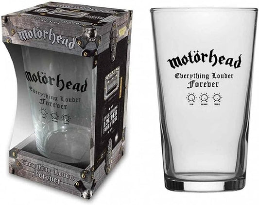 Motörhead Glass Everything Louder Forever Beer Glass Long Drink Glass XL Drinking Glass Pint Glass