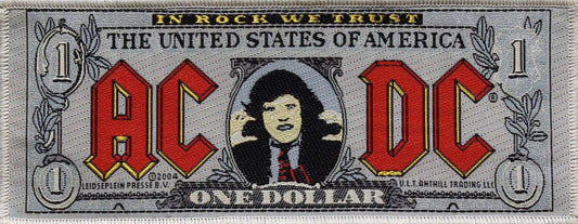 AC/DC Aufnäher BANK NOTE - Dollar Note - 16 x 6,5 cm - SP1905