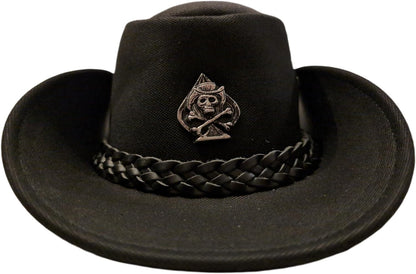 H15 Cowboyhut mit H15 Skull - Lemmy Style - Stoffhut