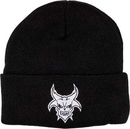 Halle 15 Clothes H15 Demon Skull Strickmütze Beanie Mütze - Gestickt & Lizenziert