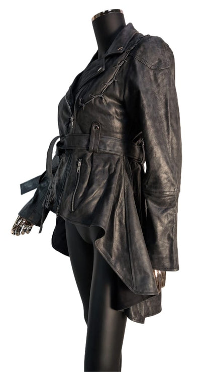 Ledermantel Wasteland Stacheldraht