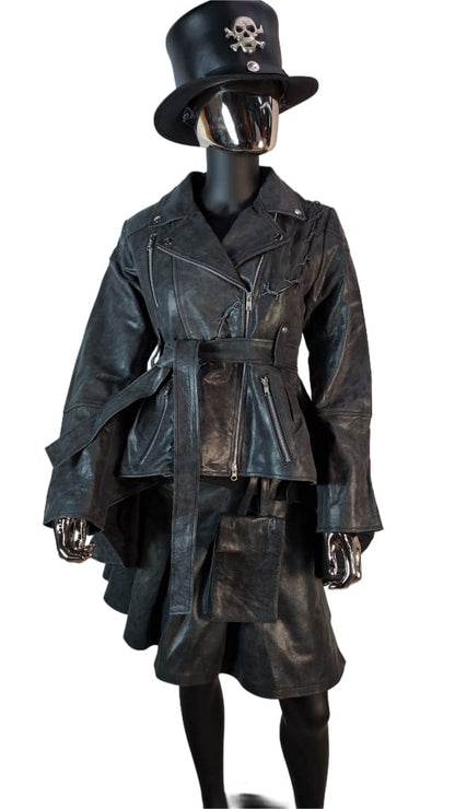 Ledermantel Wasteland Stacheldraht