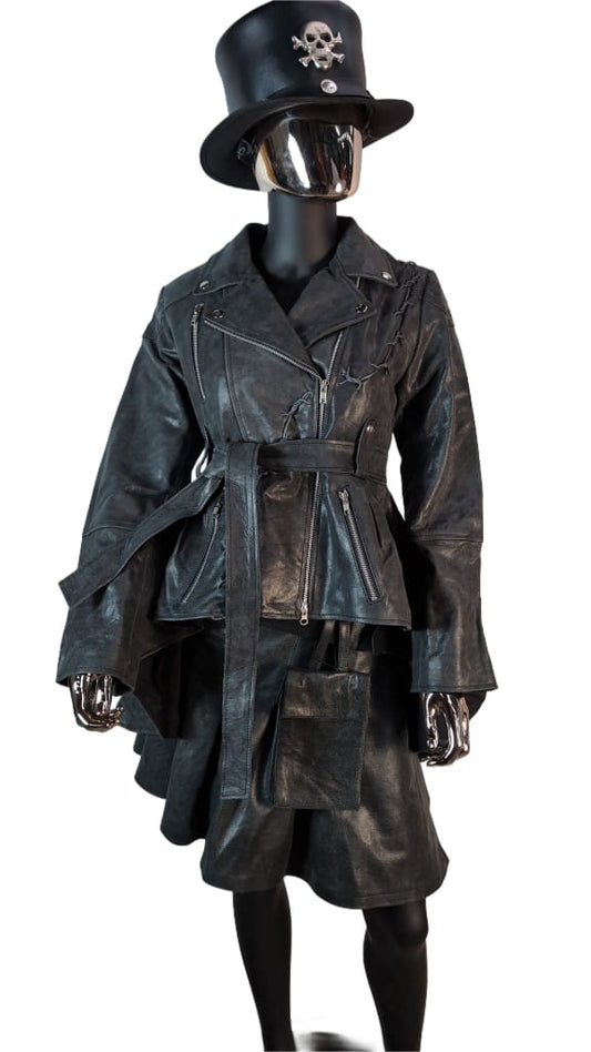 Ledermantel Wasteland Stacheldraht