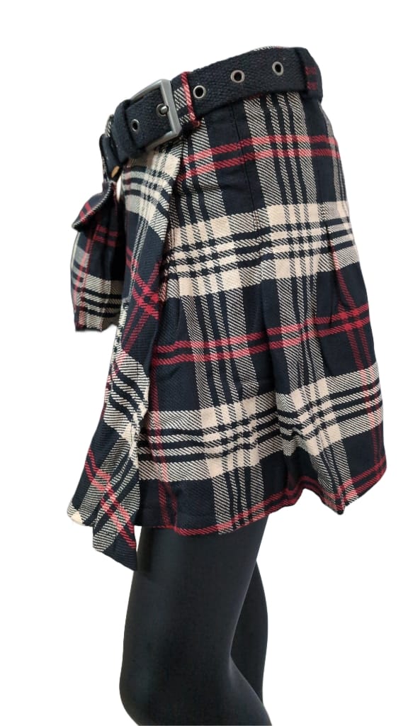 Ladies Kilt Biscuit/Black