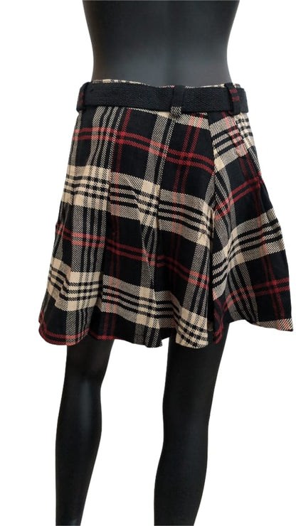 Ladies Kilt Biscuit/Black