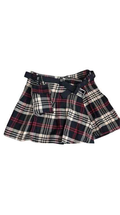 Ladies Kilt Biscuit/Black