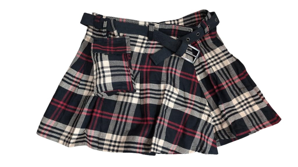 Ladies Kilt Biscuit/Black