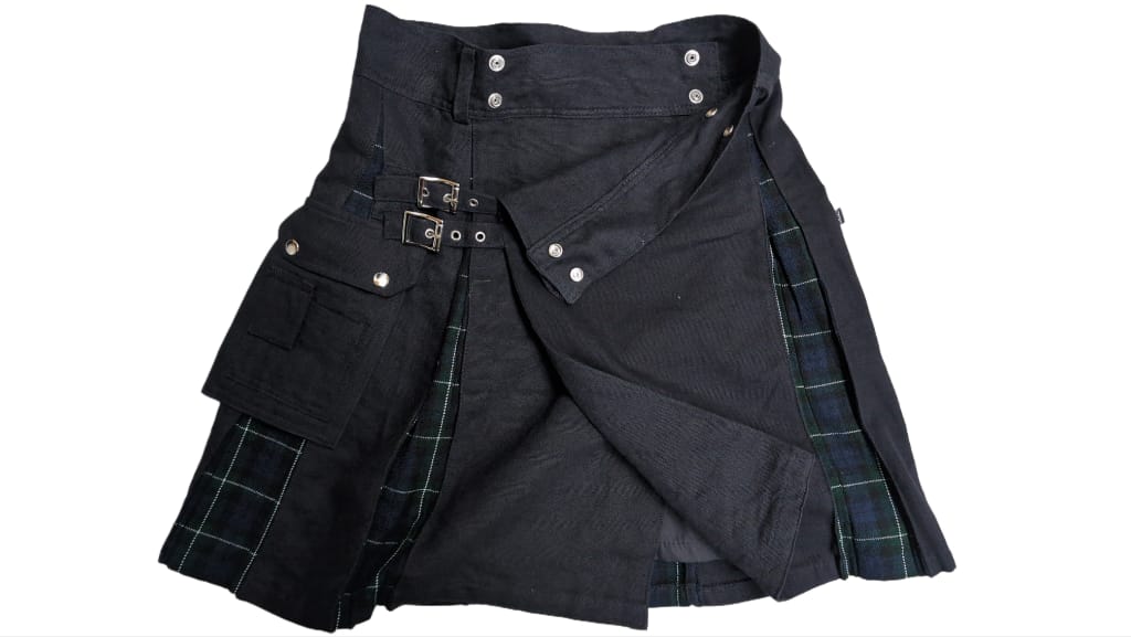 Canvas Kilt Blau