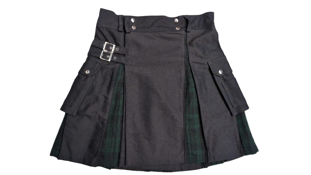 Canvas Kilt schwarz/grün