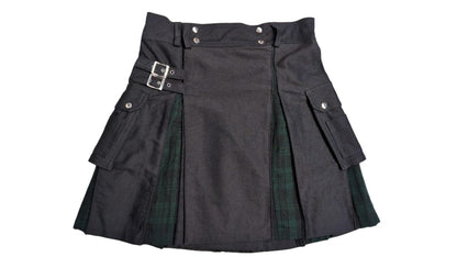 Canvas Kilt schwarz/grün