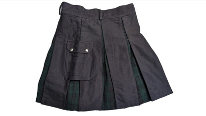 Canvas Kilt schwarz/grün