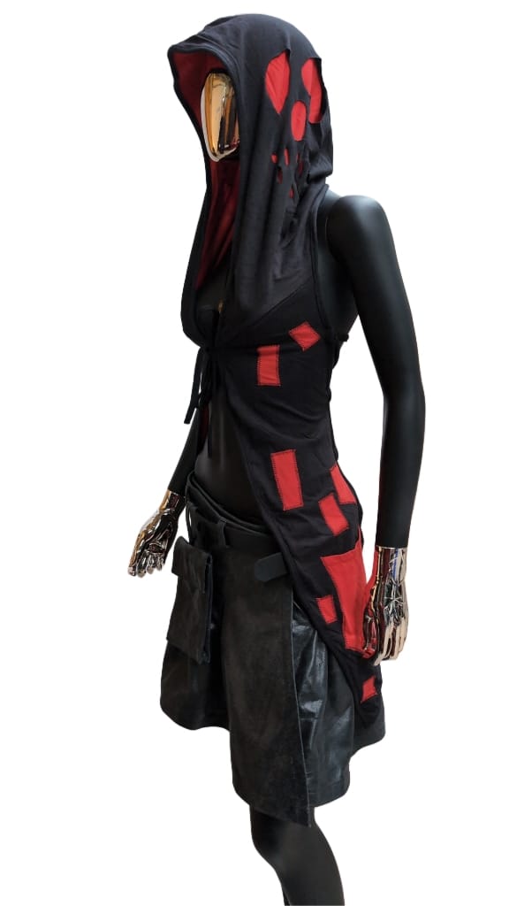 Freak Top schwarz Rot