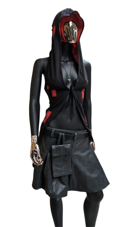 Freak Top schwarz Rot