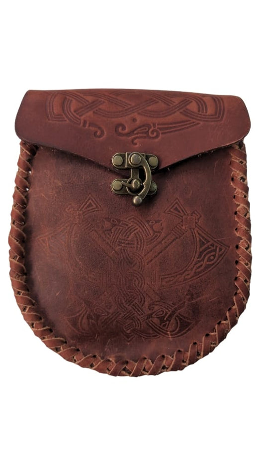 Gürteltasche Axt Braun/Rot