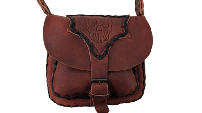 Ledertasche Braun/Rot