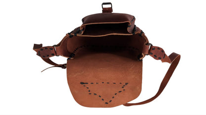 Ledertasche Braun/Rot