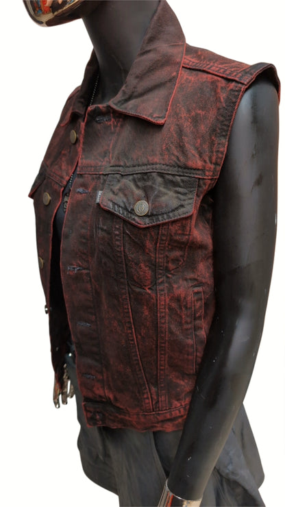 Ladies Kutte rot schwarz -NEU-
