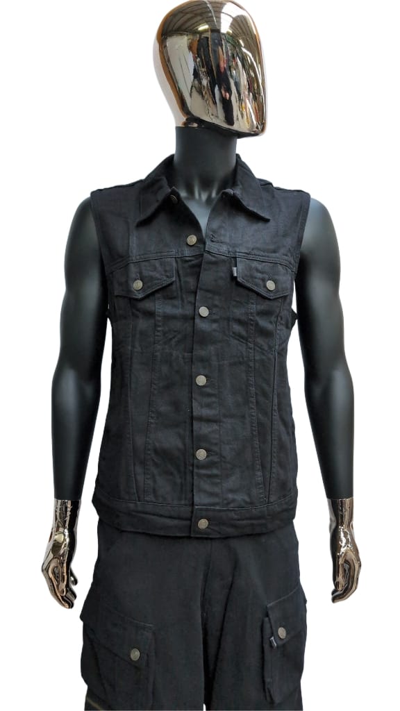 Slim Fit Kutte schwarz