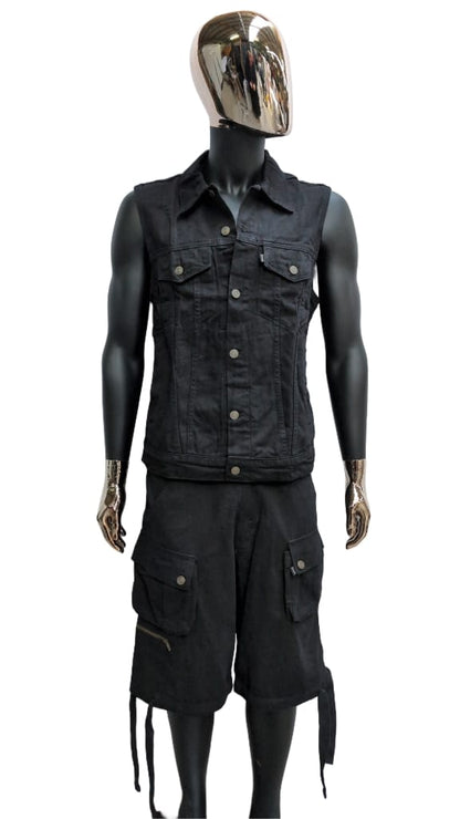 Slim Fit Kutte schwarz