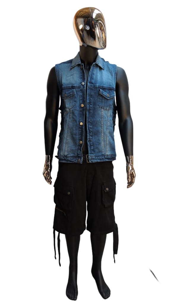 Kutte Blau Schnürung