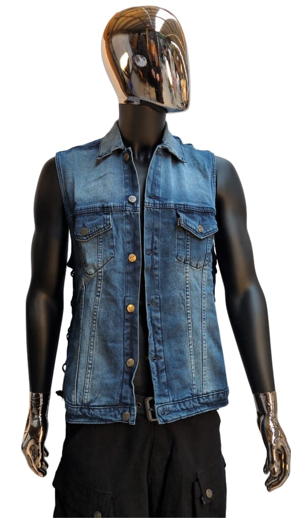 Kutte Blau Schnürung