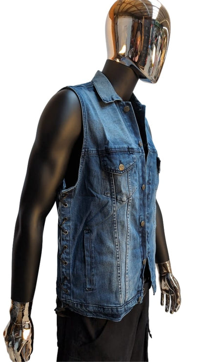 Kutte Blau Schnürung