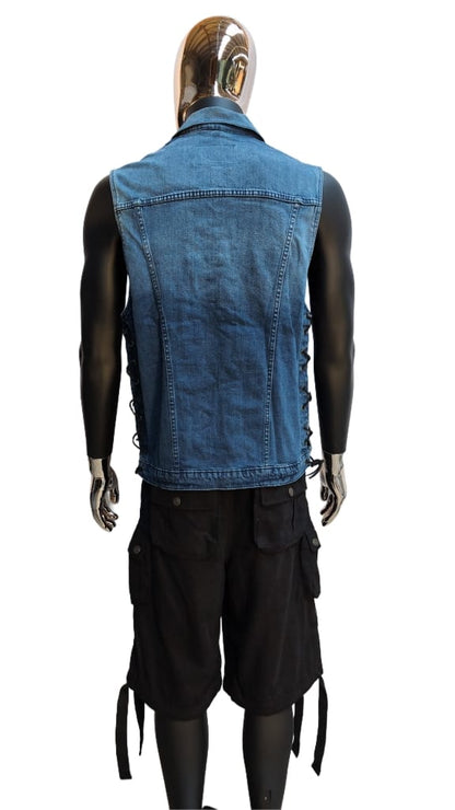 Kutte Blau Schnürung