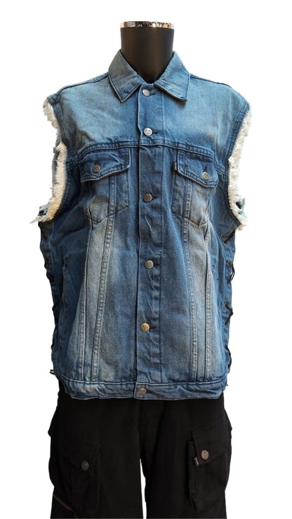 Kute Blau Fransen Schnürung