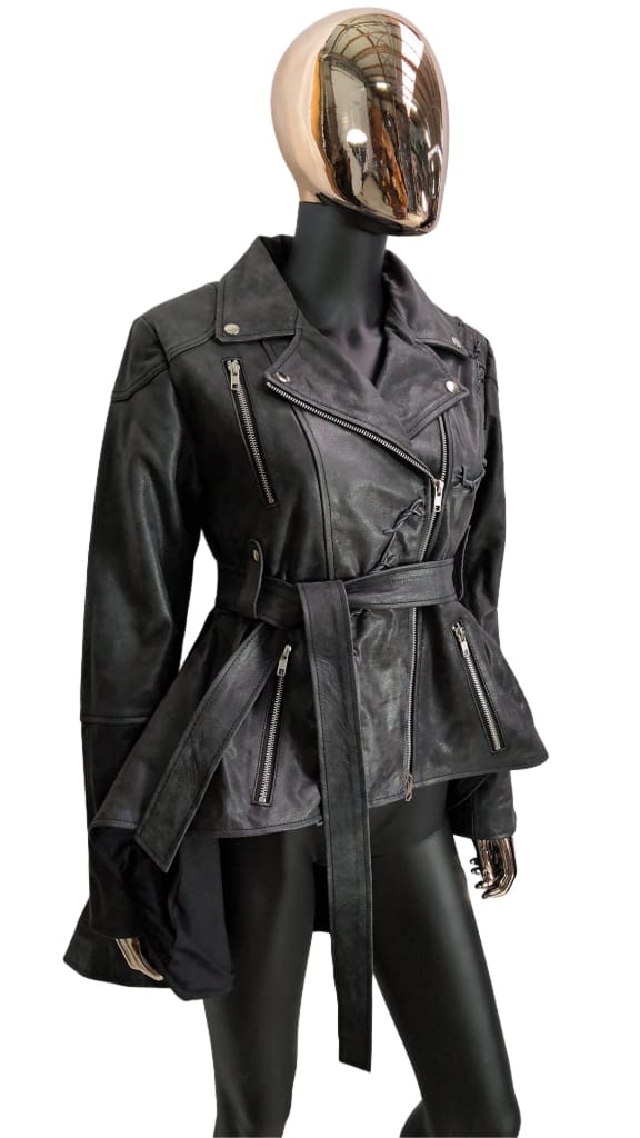 Ledermantel Wasteland Stacheldraht