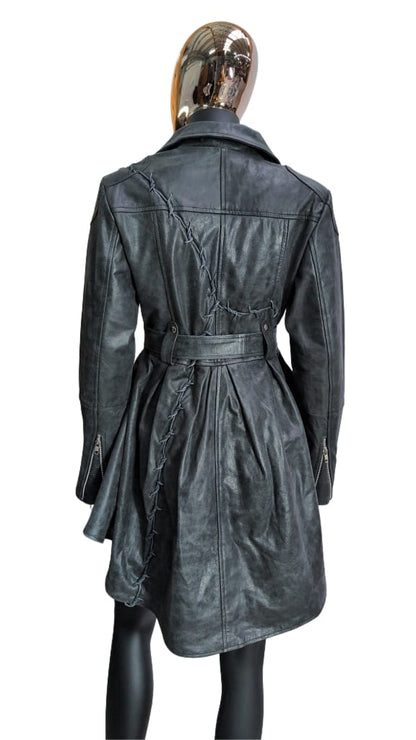 Ledermantel Wasteland Stacheldraht