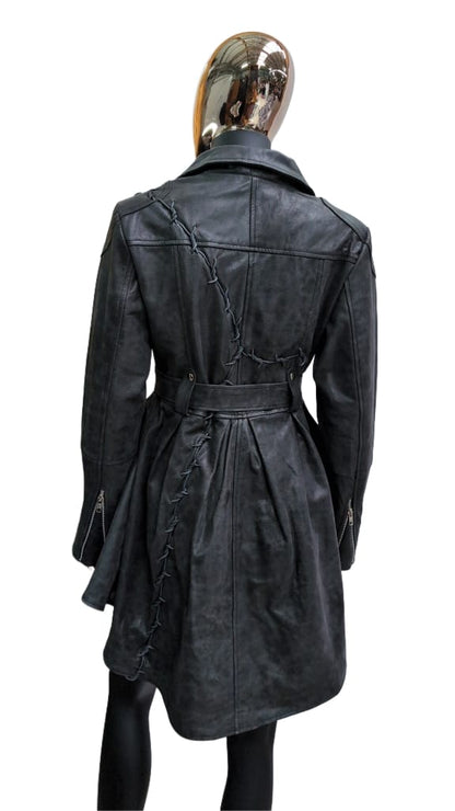 Ledermantel Wasteland Stacheldraht