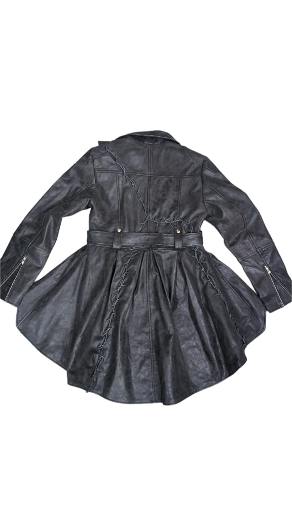 Ledermantel Wasteland Stacheldraht