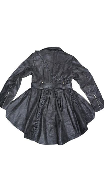 Ledermantel Wasteland Stacheldraht