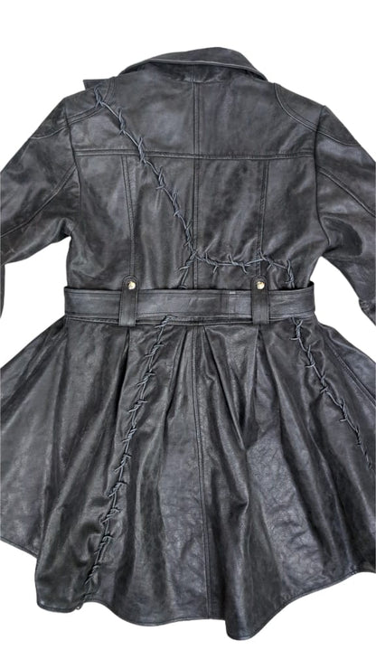 Ledermantel Wasteland Stacheldraht