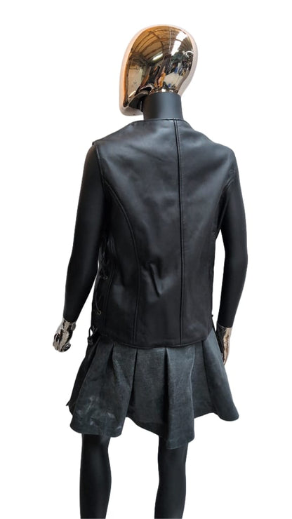 Ladies Lederkutte schwarz