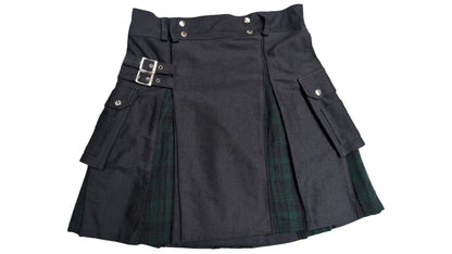 Canvas Kilt schwarz/grün