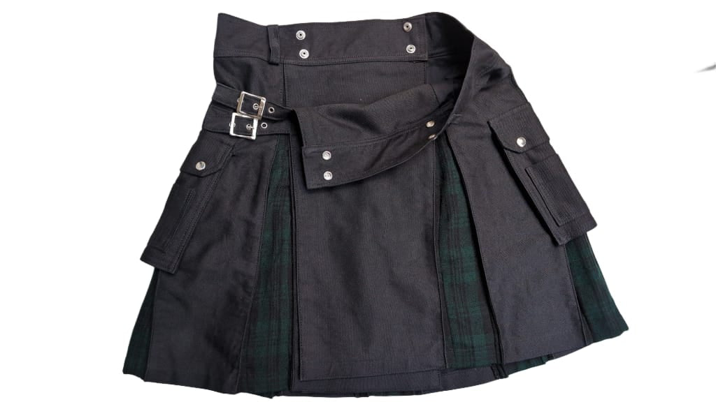Canvas Kilt schwarz/grün