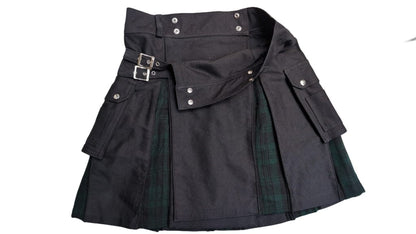Canvas Kilt schwarz/grün
