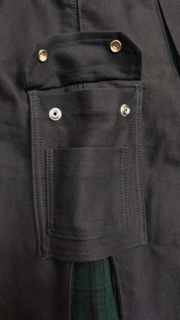Canvas Kilt schwarz/grün